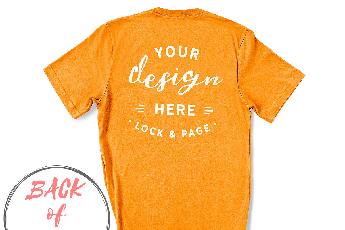Back Of T-Shirt BC3001 Mockup Bundle, a Shirt Mockup by lock and page (Photo 86 of 88)
