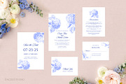 Hydrangea Wedding Invitation Set, an Invitation Template by Encre Studio (Thumbnail 2 of 7)