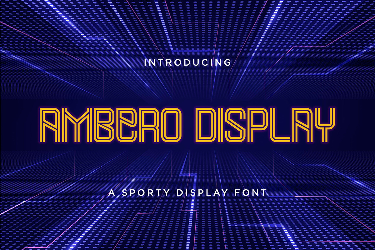 Ambero - Sporty Modern Display Font, a Sans Serif Font by Imiftype Studio (Photo 1 of 7)