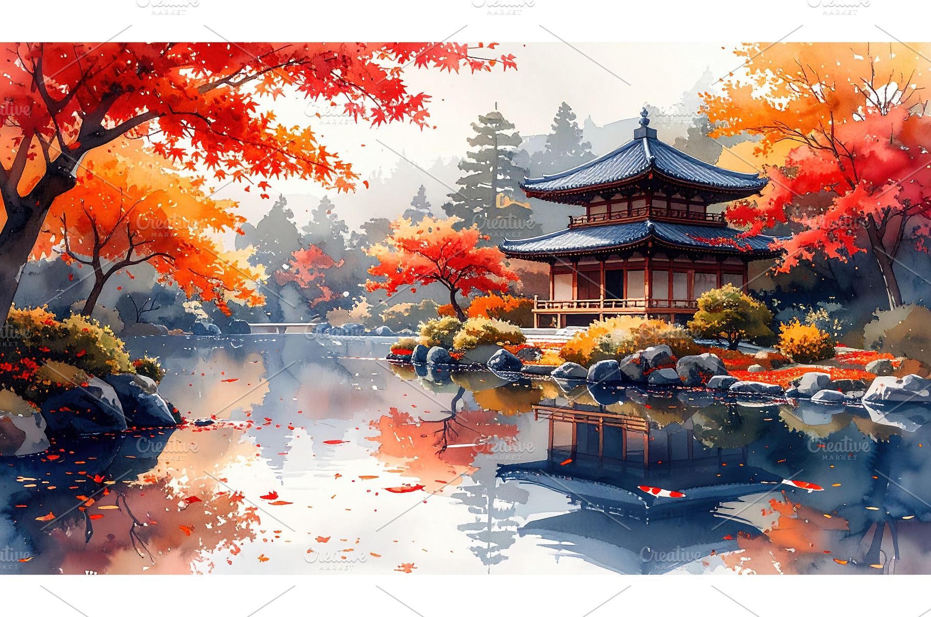 Tranquil Japanese garden with, a Nature Photo by Igor Tichonow