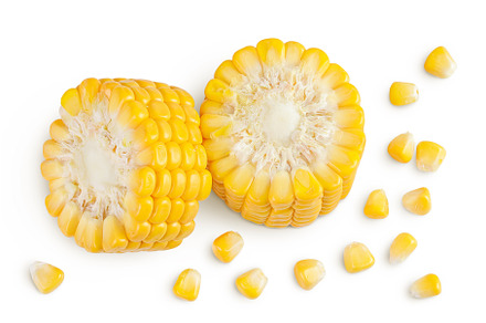 ear of corn isolated on a white, a Food & Drink Photo by NataPhoto