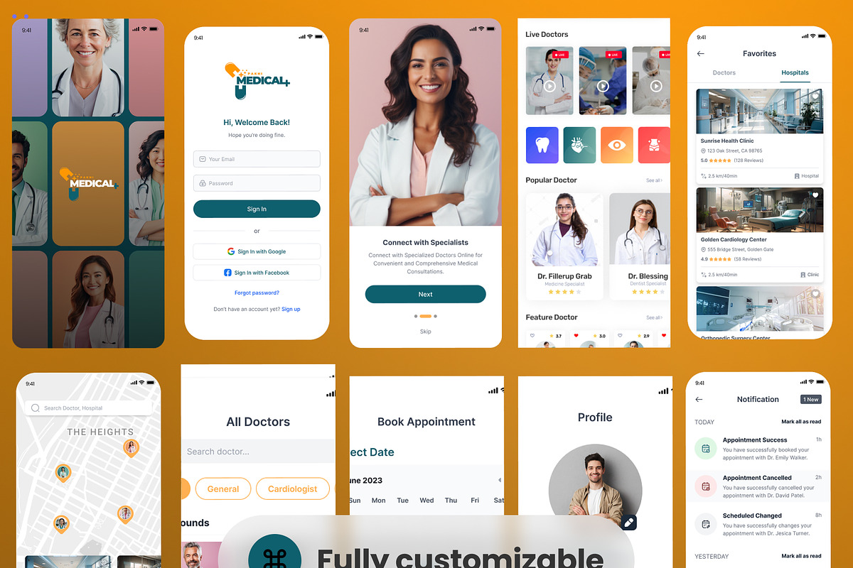 PakhiMedix Doctor Appointment App, a Marketing Template by piyush608 (Photo 6 of 6)
