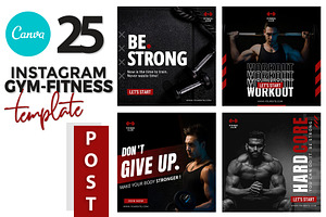 Canva instagram Gym Fitness Template