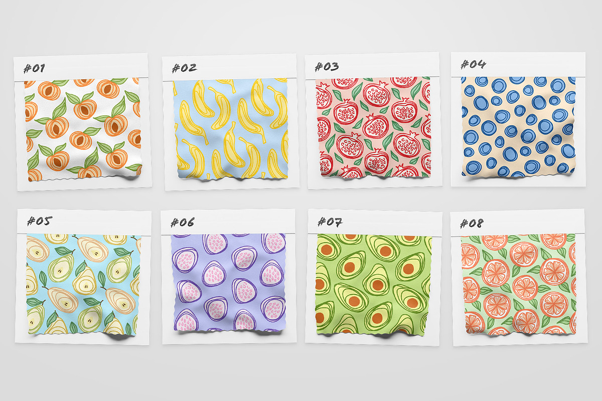 Doodle Fruits Seamless Patterns, a Pattern Graphic by Kotulska (Photo 2 of 6)
