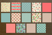 Vintage Christmas backgrounds, a Pattern Graphic by Paper Farms (Thumbnail 2 of 2)