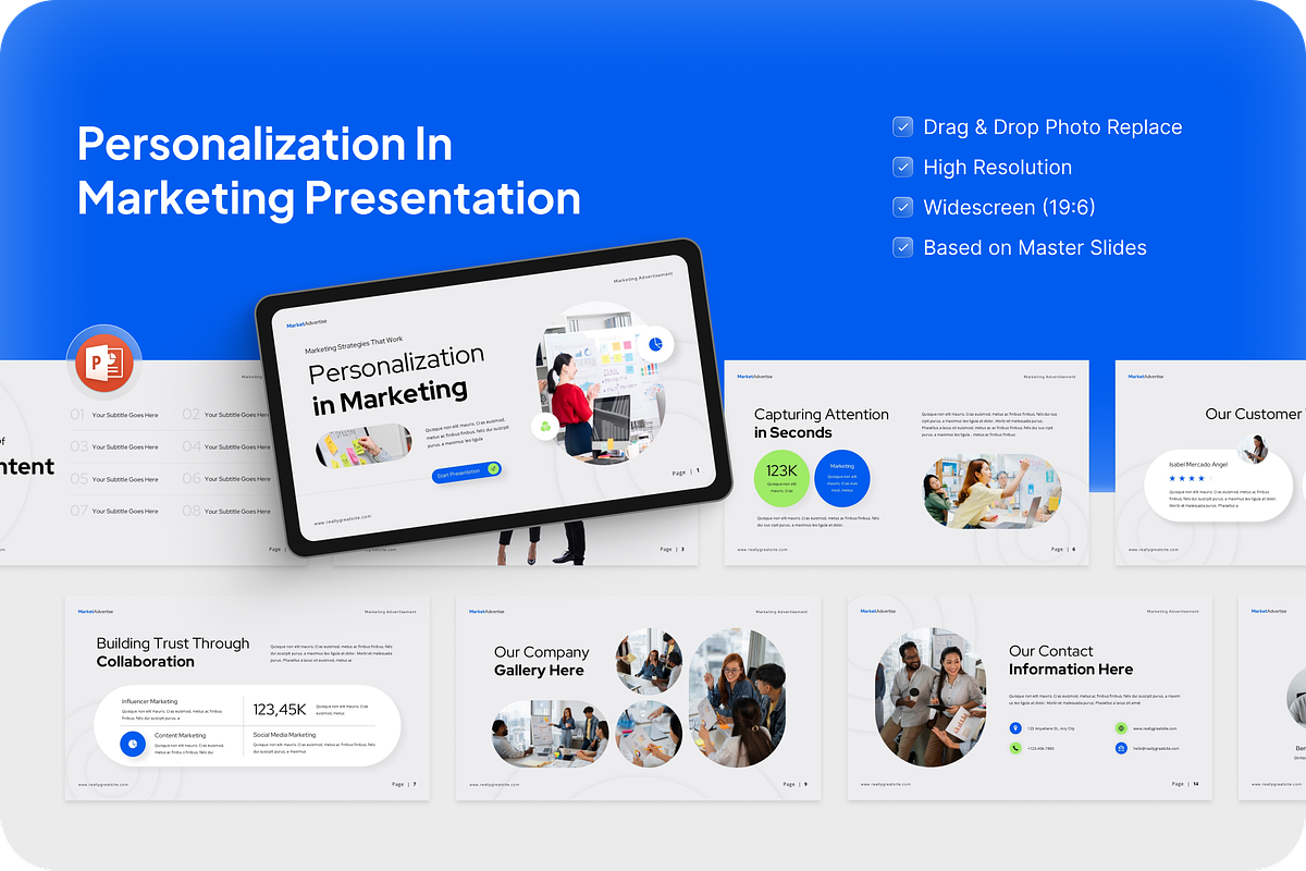 Marketing PowerPoint, a Presentation Template by Annora Studio (Photo 1 of 5)