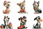 Quirky Christmas Dog Clipart, an Illustration by Black Bird Studio (Thumbnail 5 of 6)