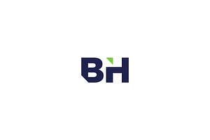 BH initial logo, a Branding & Logo Template by ZHR Creative