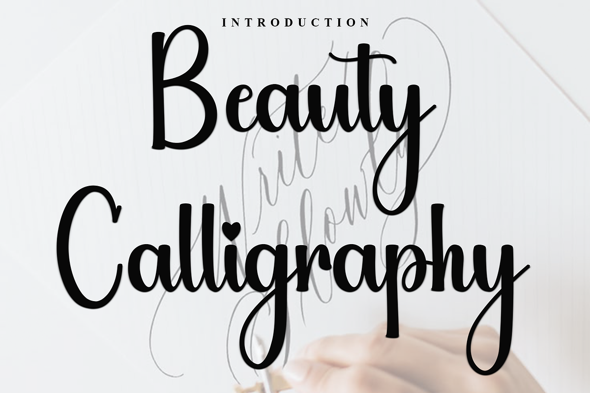 Beauty Calligraphy, a Handwritten Font by InermediaSTUDIO (Photo 1 of 7)
