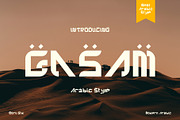 Gasam - Arabic Style Font, a Sans Serif Font by Boril Std (Thumbnail 1 of 10)