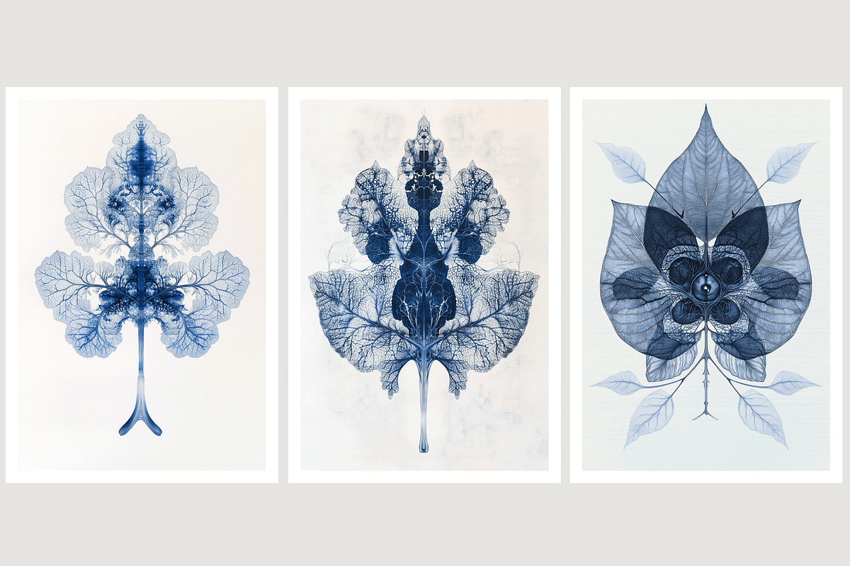 Role Co. Cyanotype Leaf in Symmetry, a Texture Illustration by milatovar (Photo 6 of 21)