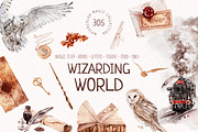 Wizarding World Watercolor set, a Decorative Illustration by Yakovleva Margarita (Thumbnail 1 of 20)
