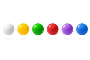 3d color spheres. Realistic glossy, an Object Illustration by Frogella