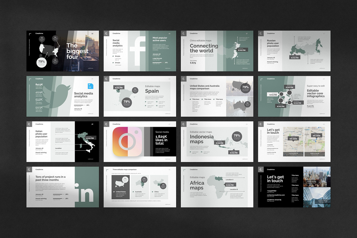 Annual PowerPoint Template, a Presentation Template by Creathrive Design (Photo 6 of 6)