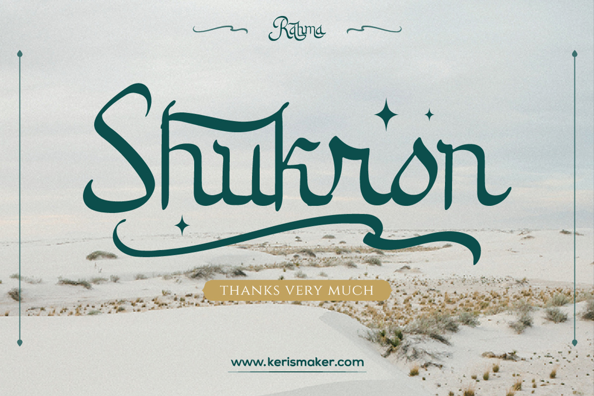 Rahma, a Script Font by kerismaker (Photo 12 of 12)