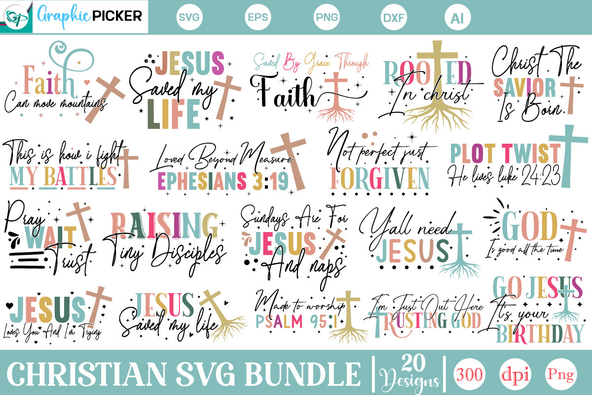Mega Christian SVG Bundle, an Object Graphic by GraphicPicker (Photo 7 of 7)