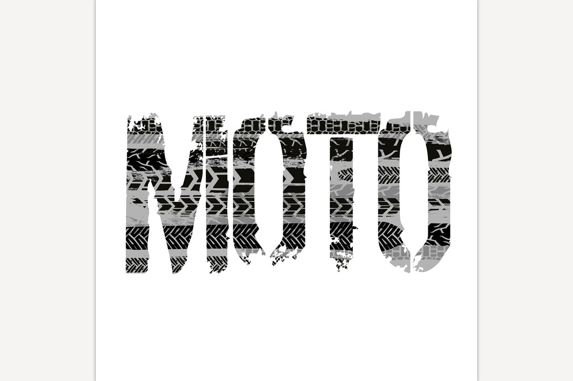 Tire Moto Lettering, a Texture Illustration by Anna's Shop