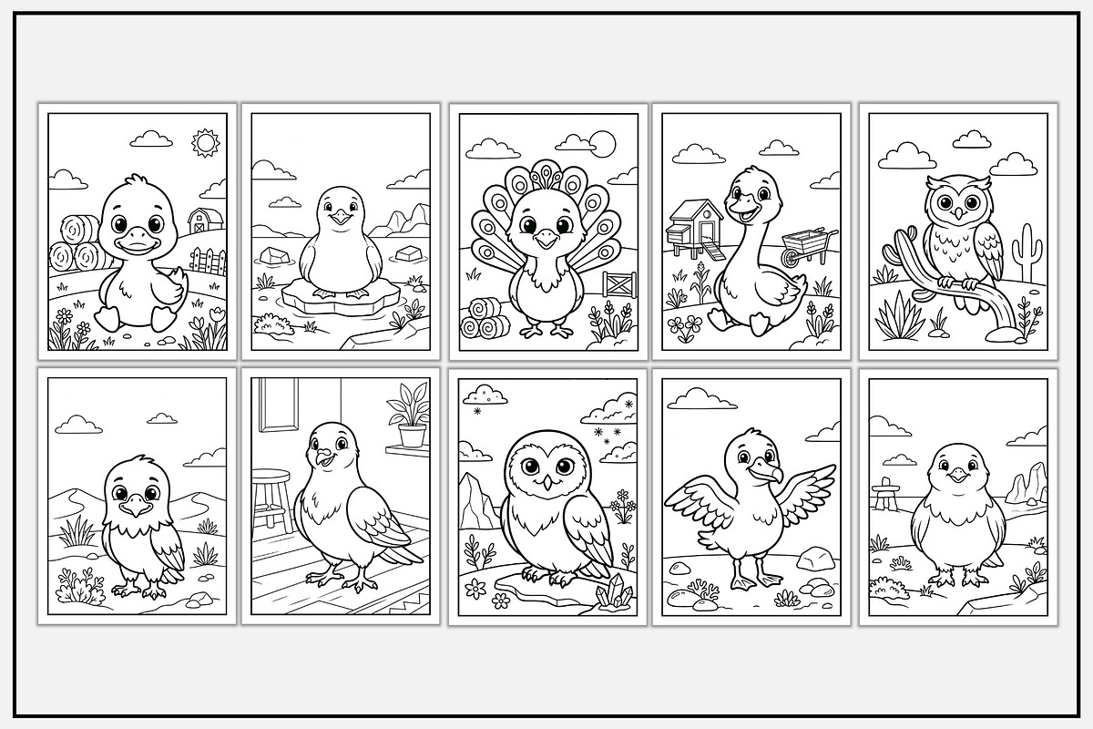 Birds Coloring Book, an Animal Illustration by Lamia Emad (Photo 2 of 5)