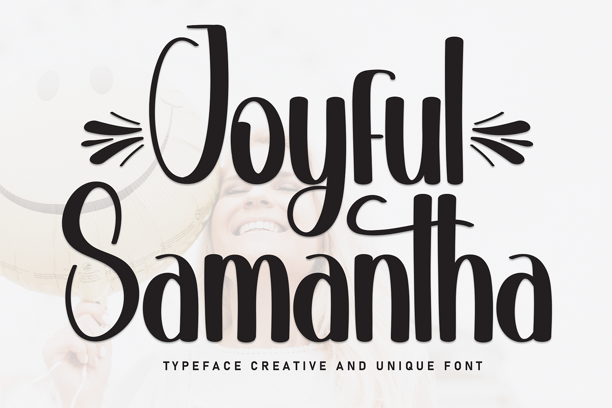 Joyful Samantha | Script Font, a Handwritten Font by Scratchones (Photo 1 of 9)