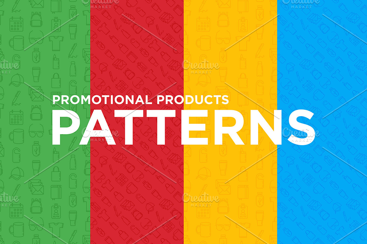 Promotional Products Patterns, a Pattern Graphic by Alex Blogoodf