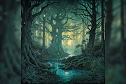Mystic Art Midjourney Prompts, a Background Graphic by Design Laz (Thumbnail 3 of 7)