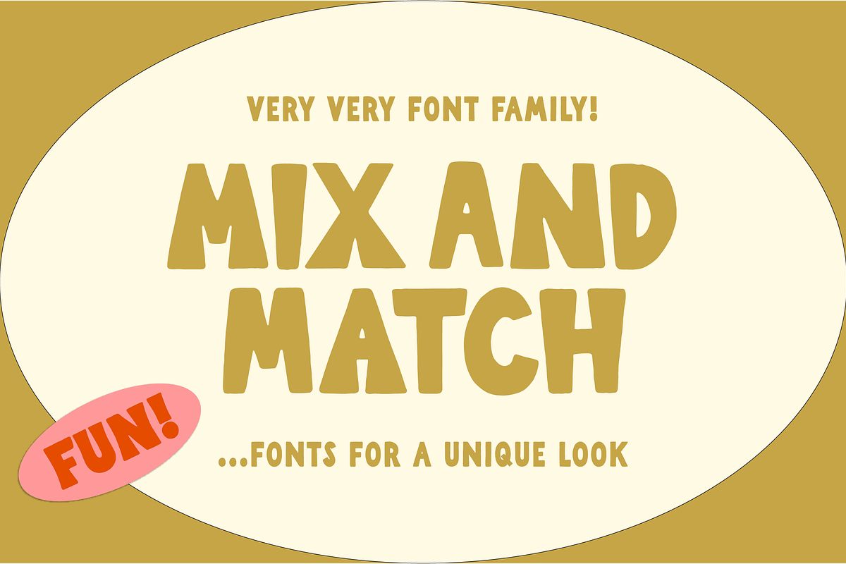 Very Font Family - Handmade Retro, a Sans Serif Font by Studio Funshop by Kelli (Photo 11 of 21)