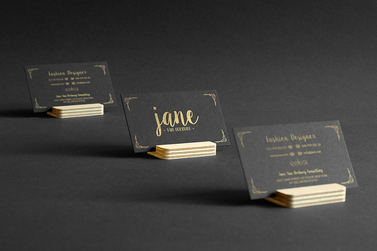 50 Golden Business Cards Bundle, a Business Card Template by Marvel (Photo 24 of 51)