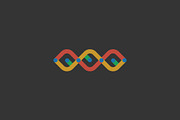 Flat Dna Logo, a Branding & Logo Template by Design Crafts (Thumbnail 1 of 2)