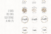 Gold, Blush & Navy Confetti Bundle, an Object Graphic by TeaBerry (Thumbnail 2 of 5)