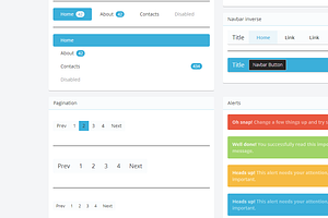 Bootstrap 3.0. RC2 Theme White-blue