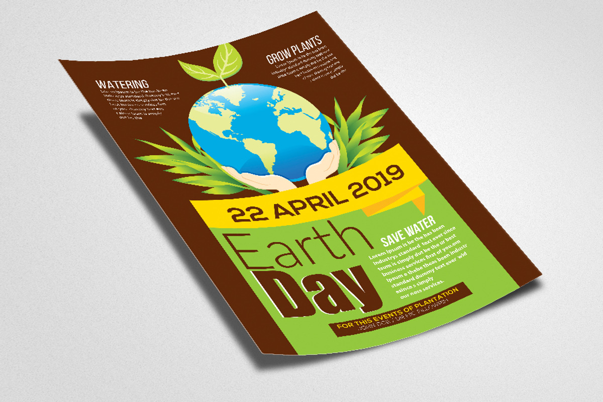 Earth Day Flyer, a Flyer Template by Psd Templates