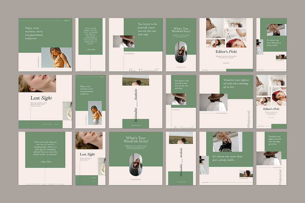 600 Minimalist Instagram Bundle, a Social Media Template by Creatchees.std (Photo 14 of 37)