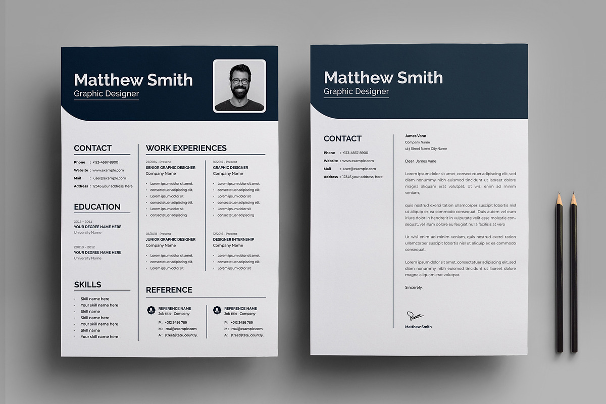 Black & White Resume Template, a Resume Template by MightyDesign (Photo 1 of 8)