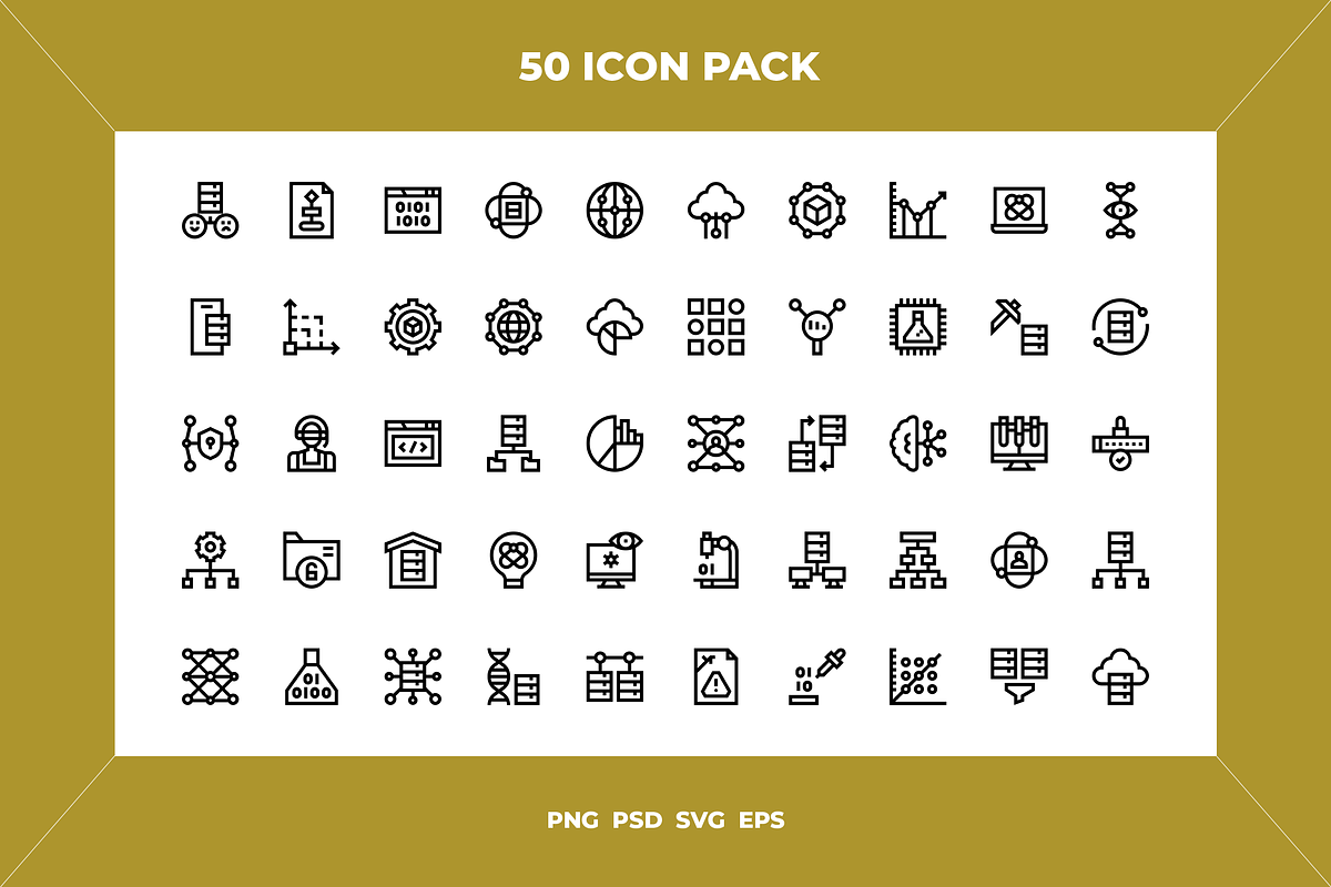 Datascience icons, an Outline Icon by Wencory (Photo 1 of 2)