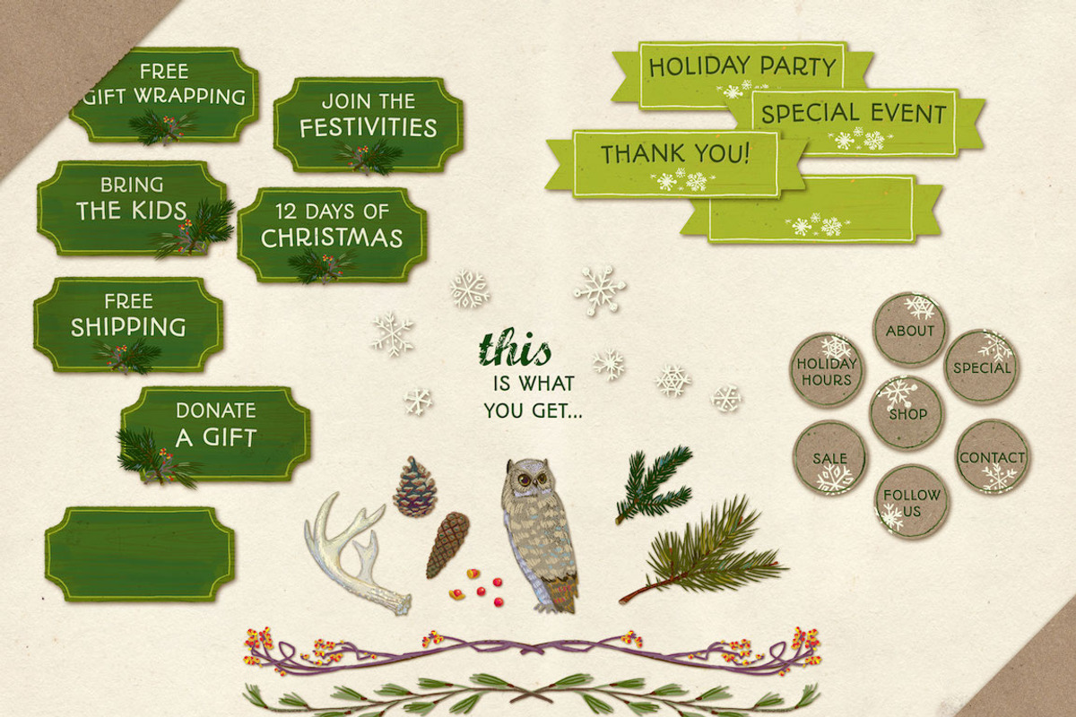 Graphics Bundle: Woodland Winter, a Templates & Theme by Jenny Hansen Suites (Photo 2 of 5)