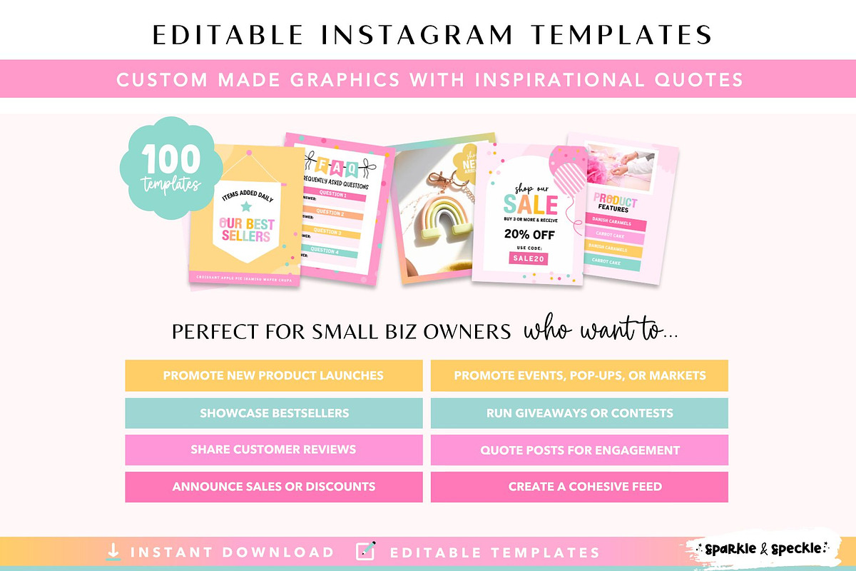 Colorful Party Instagram Templates, a Social Media Template by Sparkle & Speckle (Photo 7 of 7)