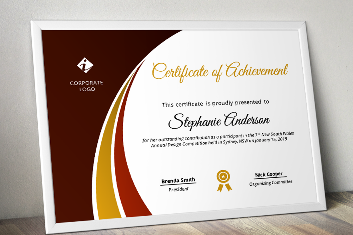 Modern Certificate Template (pptx), a Stationery Template by Inkpower (Photo 5 of 6)