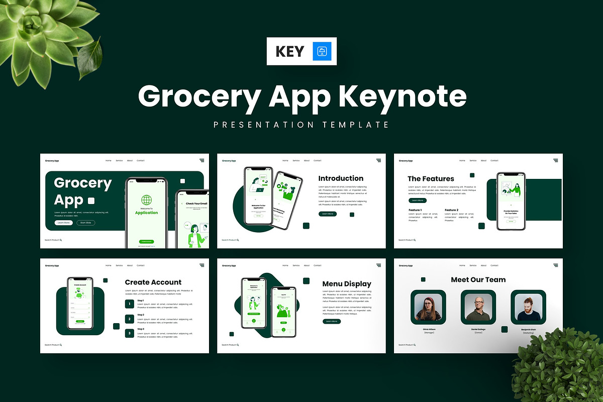 Grocery App - Keynote Templates, a Presentation Template by Deepslide Studio (Photo 4 of 6)