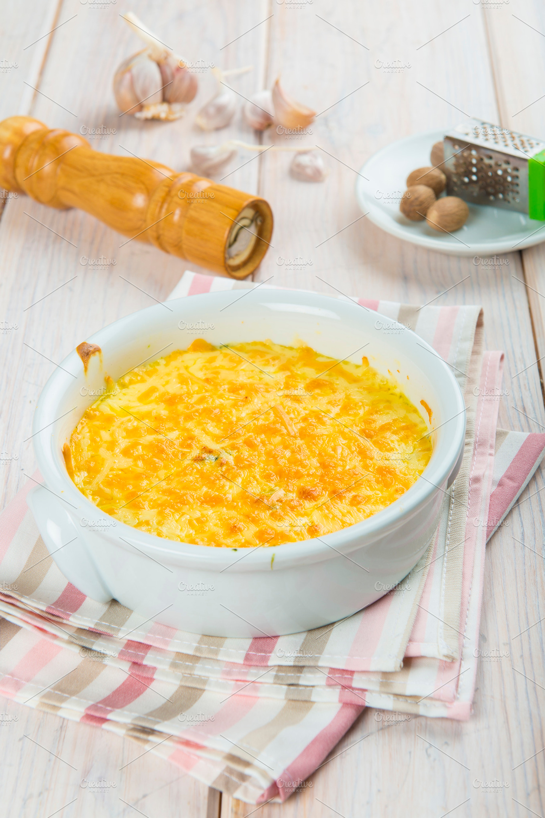 Creamed spinach casserole featuring spinach, creamed, and creamy, a Food & Drink Photo by Angel Simon Photography