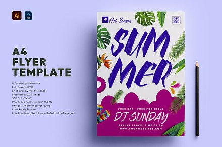 Summer Party Flyer Template