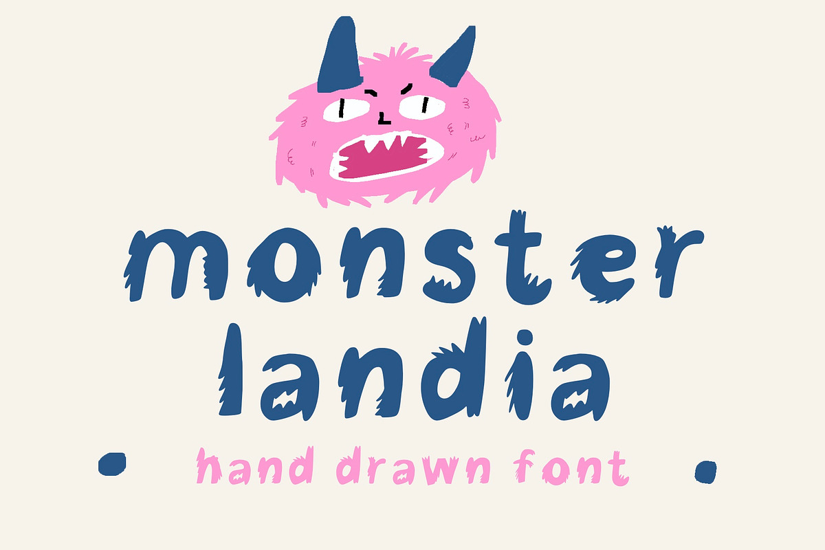 monsterlandia - hand drawn fun font, a Blackletter Font by Ashiya Pixel (Photo 7 of 8)