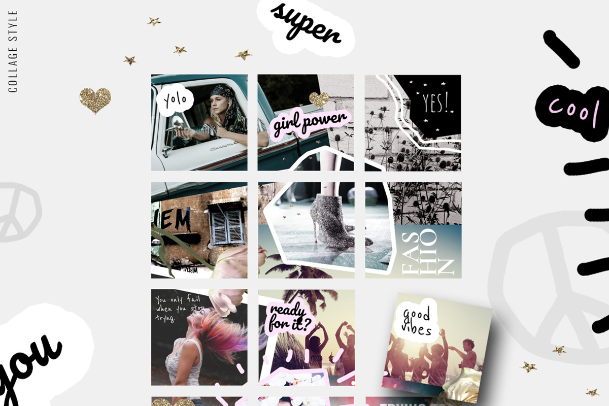 81% OFF| BUNDLE v.2-Instagram Puzzle, a Social Media Template by CreativeFolks (Photo 9 of 18)