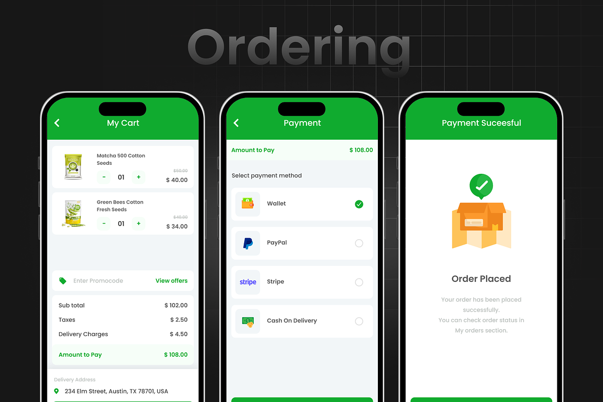Agri Product & Service Farmer App, an UI Kit Template by Opus LabWorks (Photo 4 of 9)