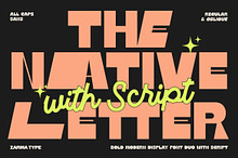 Native Letter - Modern Bold Font