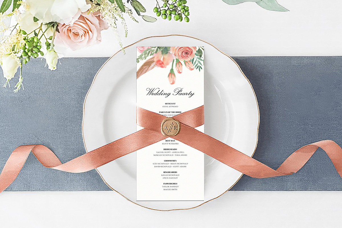 Wedding Program Template Canva, an Invitation Template by ShineOnWedding (Photo 6 of 9)