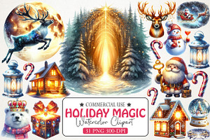 Holiday Magic Clipart, an Illustration by RobertsArt