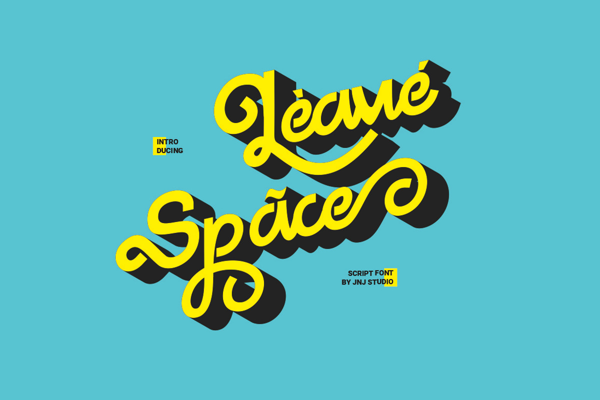 Leave Space, a Script Font by JNJ Studio (Photo 1 of 12)