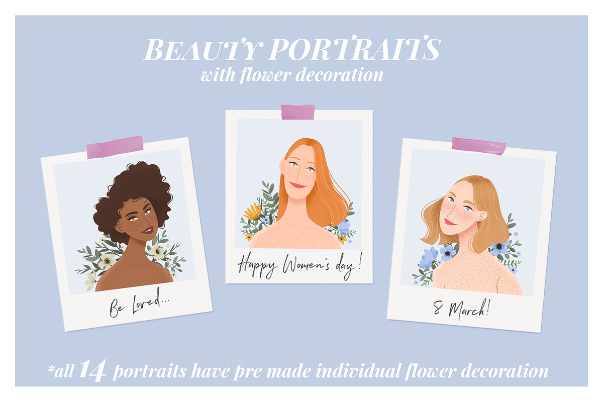 Women Beauty Portraits, a Healthcare Illustration by Bigio Designs (Photo 4 of 6)