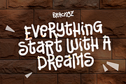 Brackoz - Funky Handwriting Font, a Handwritten Font by Grontype (Thumbnail 6 of 9)