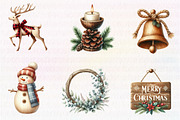 Rustic Wooden Christmas Clipart, an Illustration by CreationArt (Thumbnail 2 of 5)